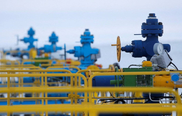 A view shows gas wells at Bovanenkovo gas field owned by Gazprom on the Arctic Yamal peninsula, Russia